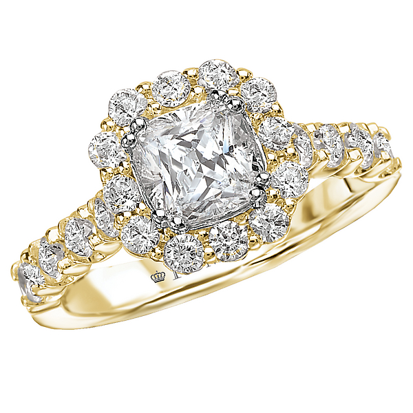 Halo Semi-Mount Diamond Ring