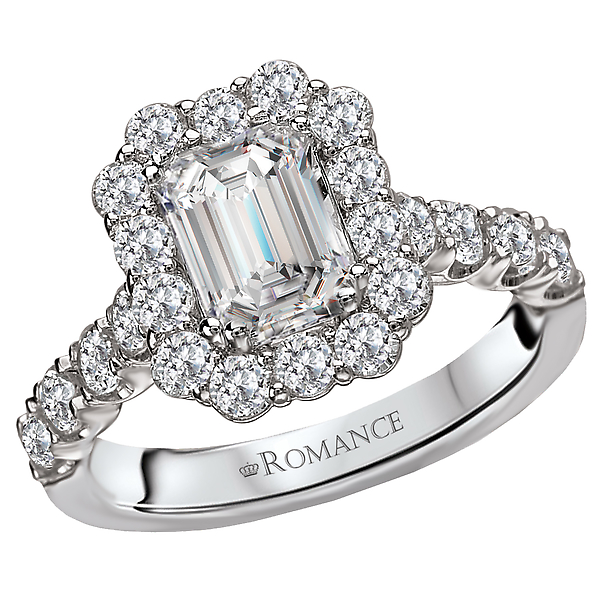 Halo Semi-Mount Diamond Ring