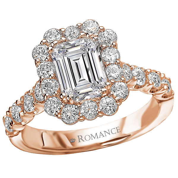 Halo Semi-Mount Diamond Ring