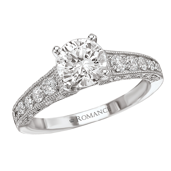 Peg Head Semi-Mount Diamond Ring