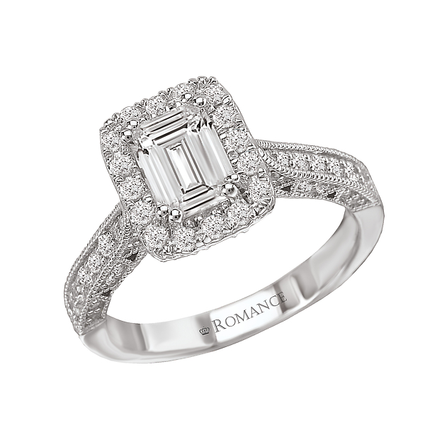 Halo Semi-Mount Diamond Ring