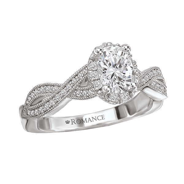 Halo Semi-Mount Diamond Ring