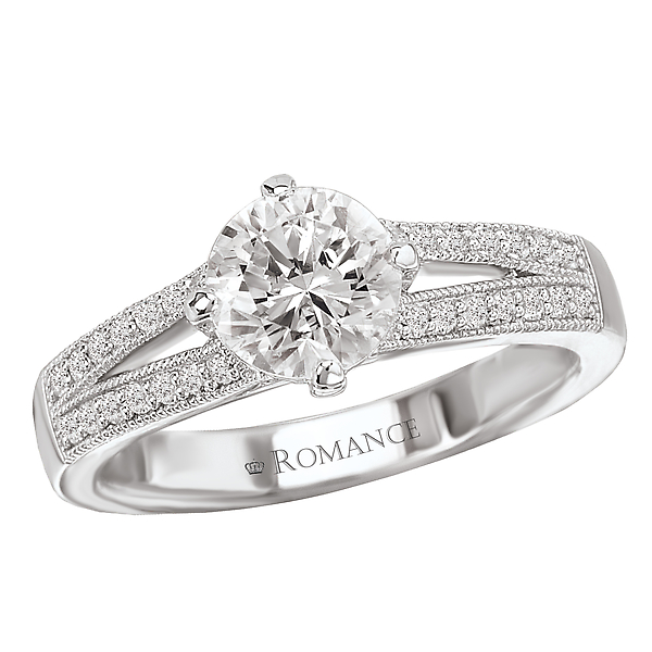Split Shank Semi-Mount Diamond Ring