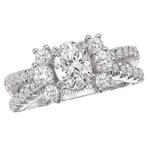 Peg Head Semi-Mount Diamond Ring
