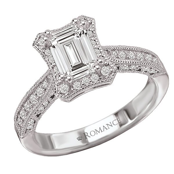 Halo Semi-Mount Diamond Ring