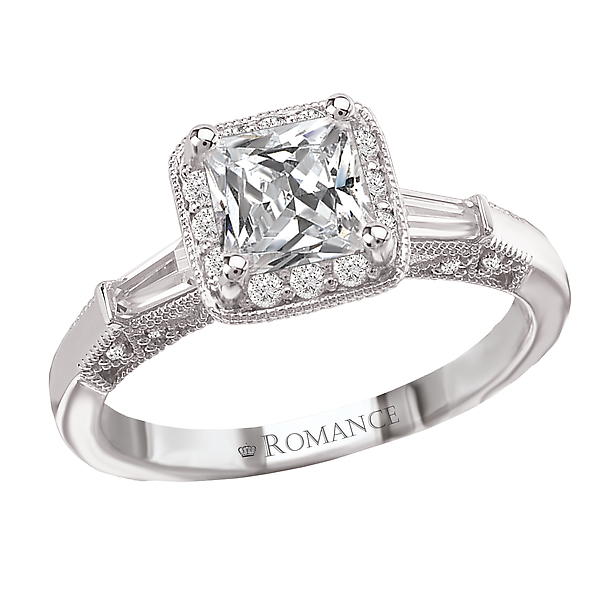 Halo Semi-Mount Diamond Ring