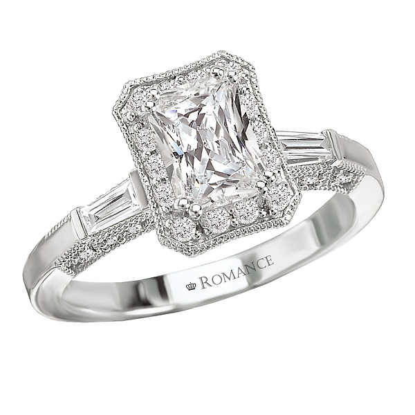 Halo Semi-Mount Diamond Ring