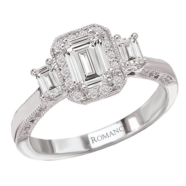 Halo Semi-Mount Diamond Ring