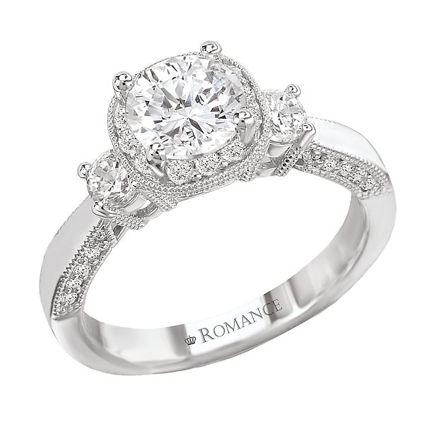 Halo Semi-Mount Diamond Ring