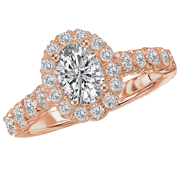 Halo Semi-Mount Diamond Ring