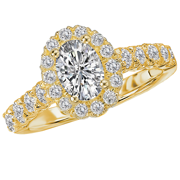 Halo Semi-Mount Diamond Ring