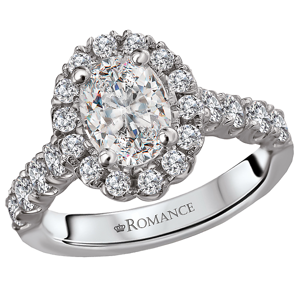 Halo Semi-Mount Diamond Ring