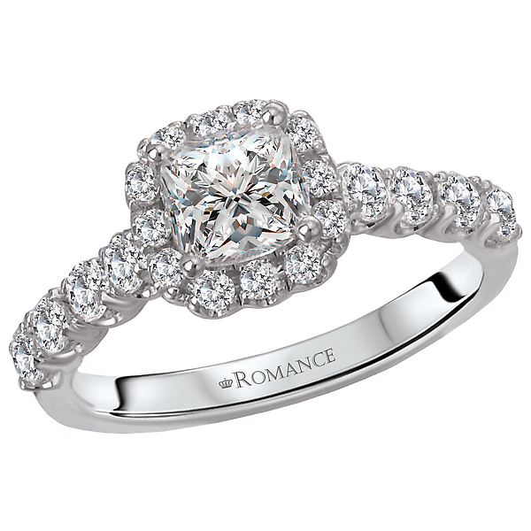 Halo Semi-Mount Diamond Ring