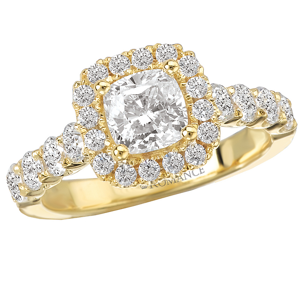Halo Semi-Mount Diamond Ring
