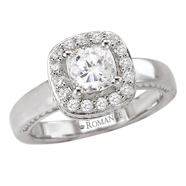 Halo Semi-Mount Diamond Ring