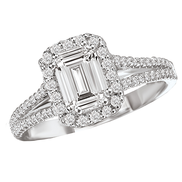 Halo Semi-Mount Diamond Ring