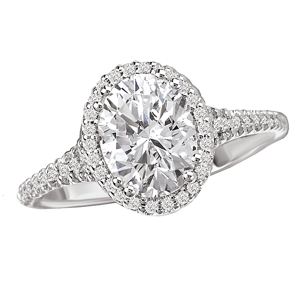 Halo Semi-Mount Diamond Ring