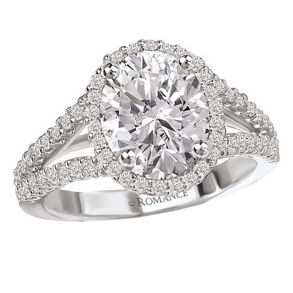 Halo Semi-Mount Diamond Ring