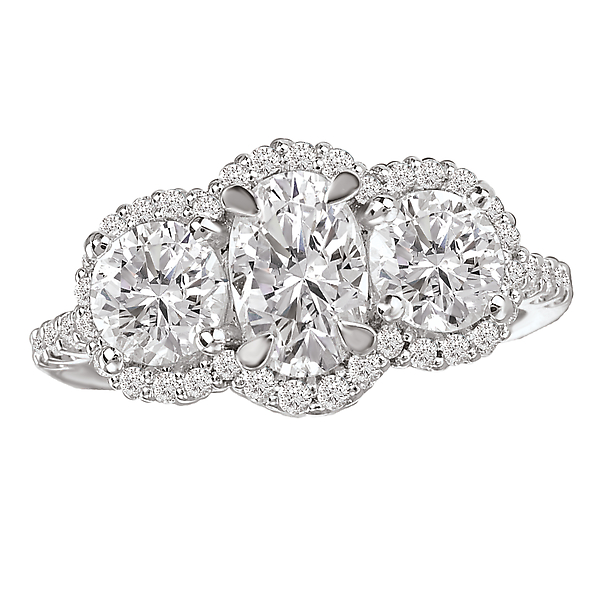 Halo Semi-Mount Diamond Ring