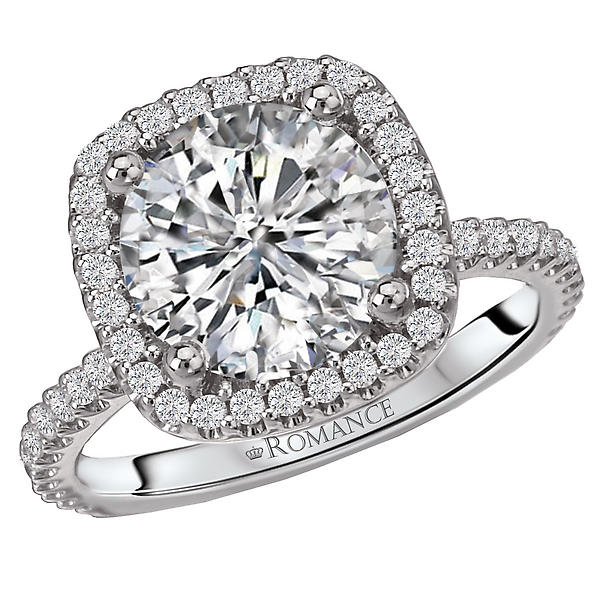 Halo Semi-Mount Diamond Ring