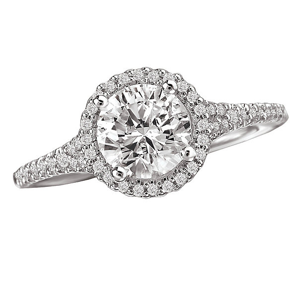 Halo Semi-Mount Diamond Ring