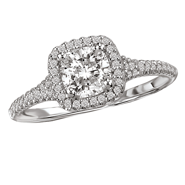 Halo Semi-Mount Diamond Ring