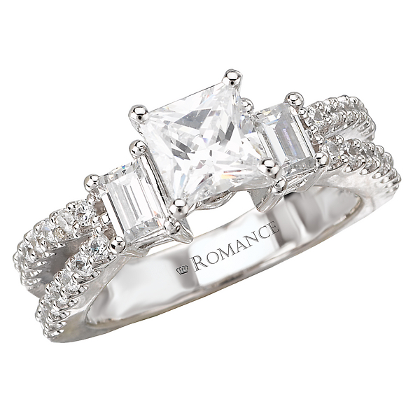 Peg Head Semi-Mount Diamond Ring