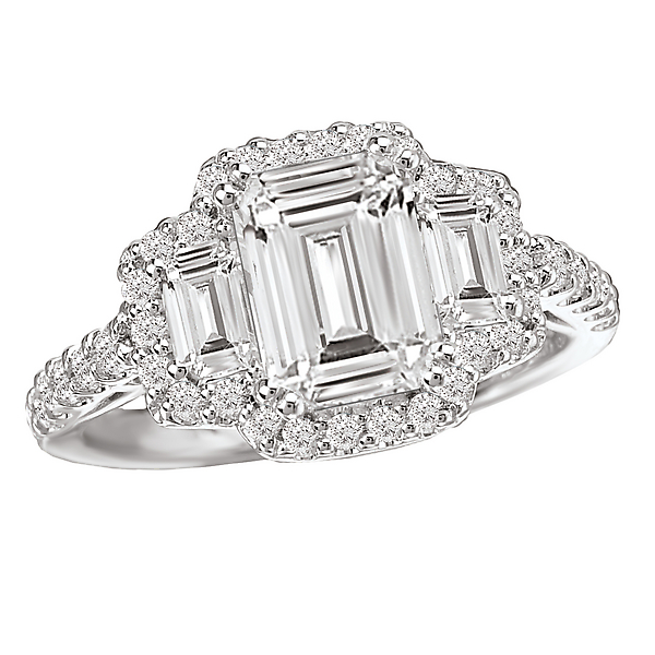 Halo Semi-Mount Diamond Ring