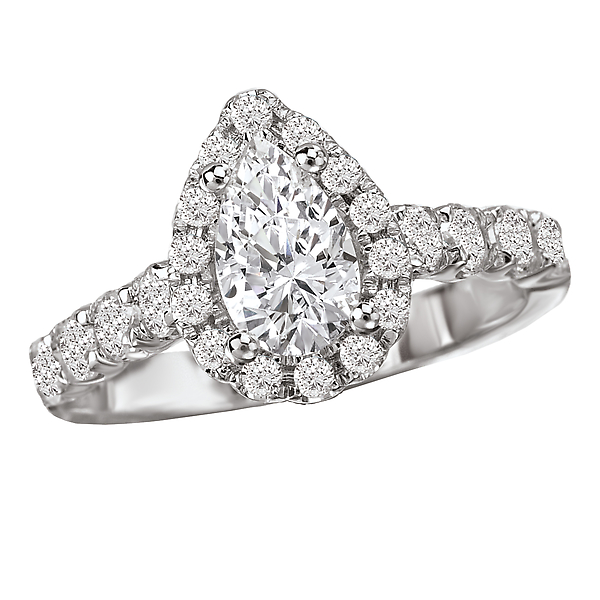 Halo Semi-Mount Diamond Ring