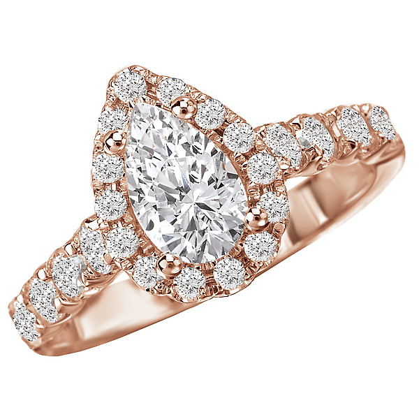 Halo Semi-Mount Diamond Ring