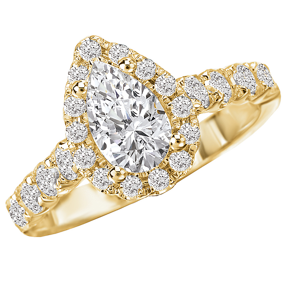 Halo Semi-Mount Diamond Ring