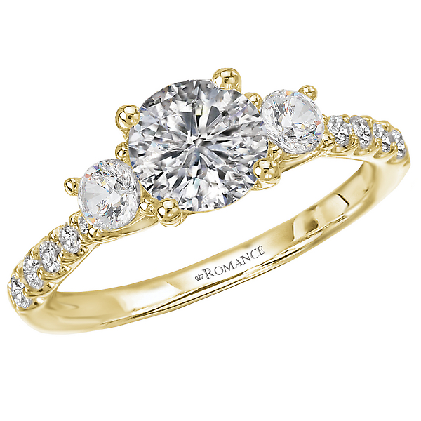 3 Stone Semi-Mount Diamond Ring