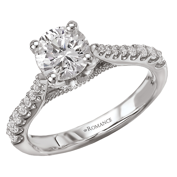 Peg Head Semi-Mount Diamond Ring