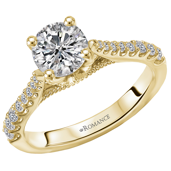 Peg Head Semi-Mount Diamond Ring