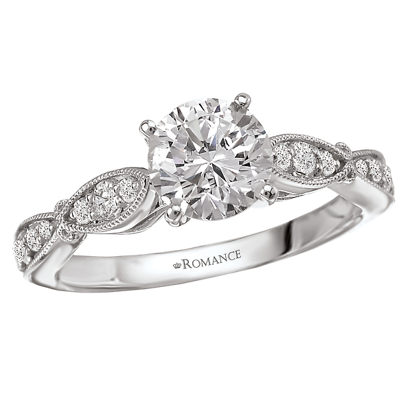 Peg Head Semi-Mount Diamond Ring