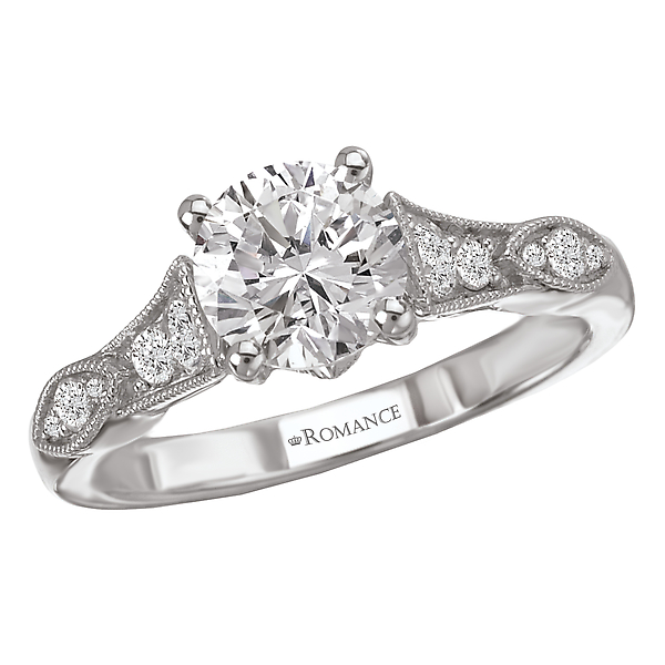 Peg Head Semi-Mount Diamond Ring