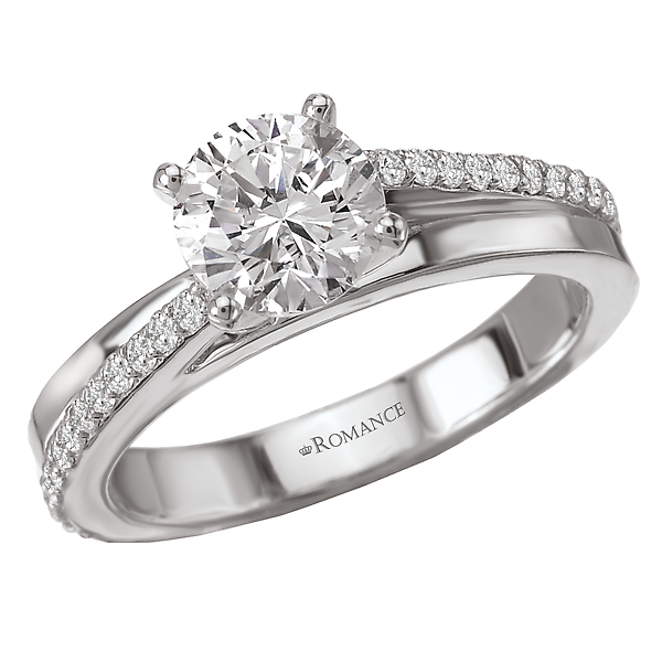 Peg Head Semi-Mount Diamond Ring