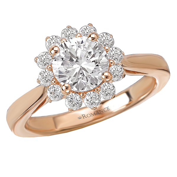 Halo Semi-Mount Diamond Ring