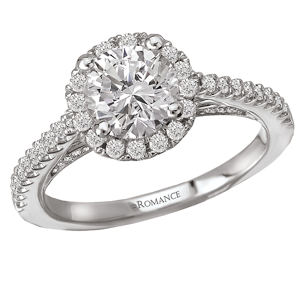 Halo Semi-Mount Diamond Ring
