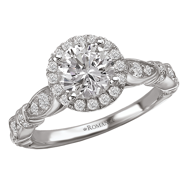 Halo Semi-Mount Diamond Ring