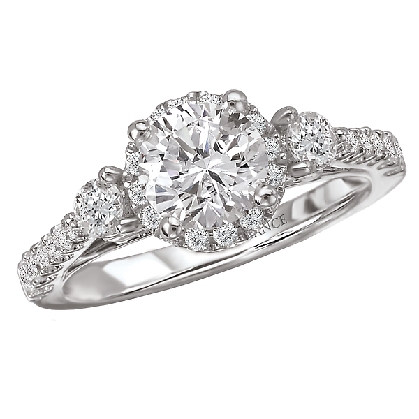 Halo Semi-Mount Diamond Ring