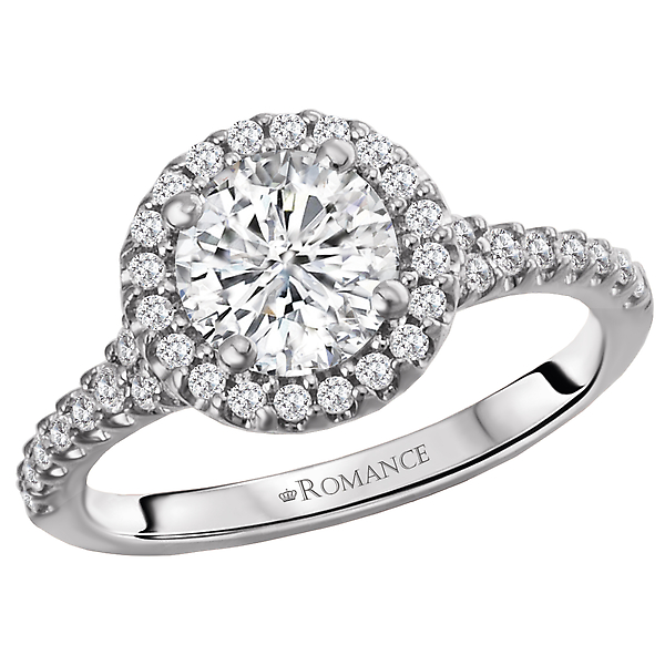 Halo Semi-Mount Diamond Ring