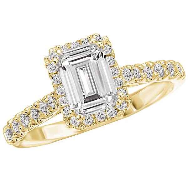 Halo Semi-Mount Diamond Ring