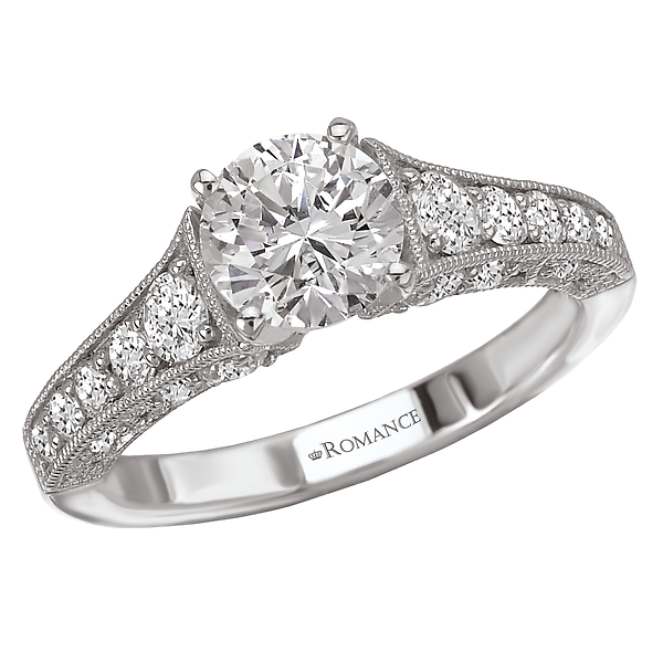 Peg Head Semi-Mount Diamond Ring