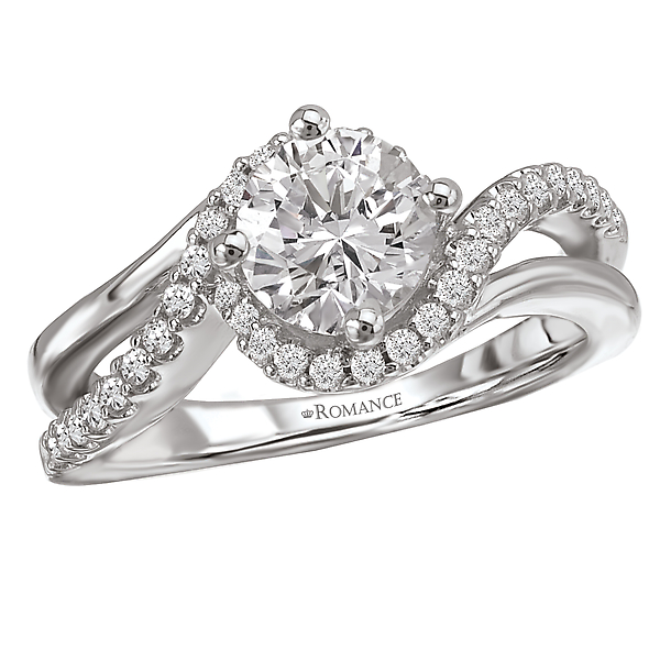 Halo Semi-Mount Diamond Ring