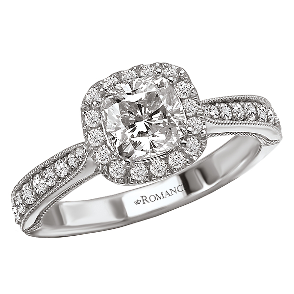 Halo Semi-Mount Diamond Ring