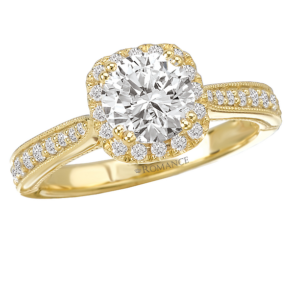 Halo Semi-Mount Diamond Ring