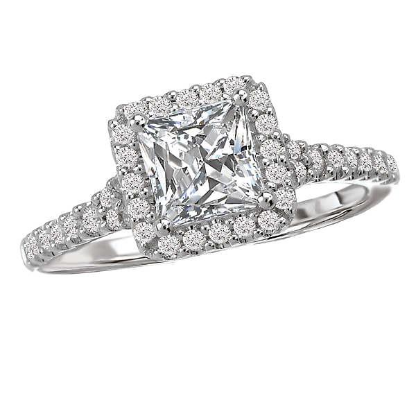 Two Tone Semi-Mount Diamond Ring