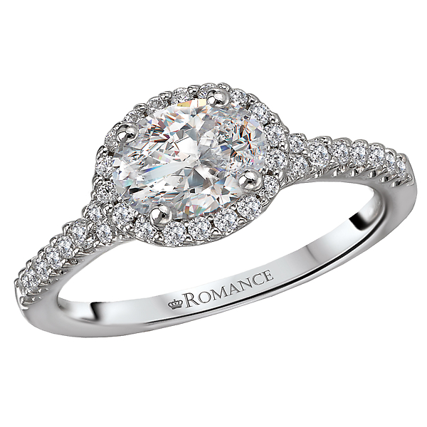 Halo Semi-Mount Diamond Ring
