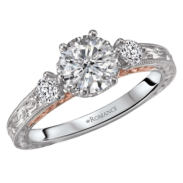 Two Tone Semi-Mount Diamond Ring
